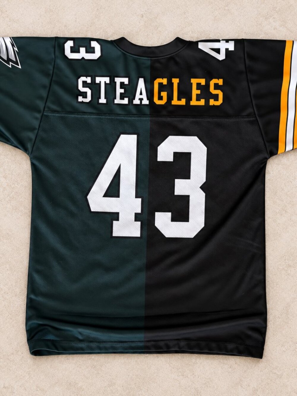 RARE Steagles #43 Steelers Eagles Split Jersey Men’s L Made in Canada